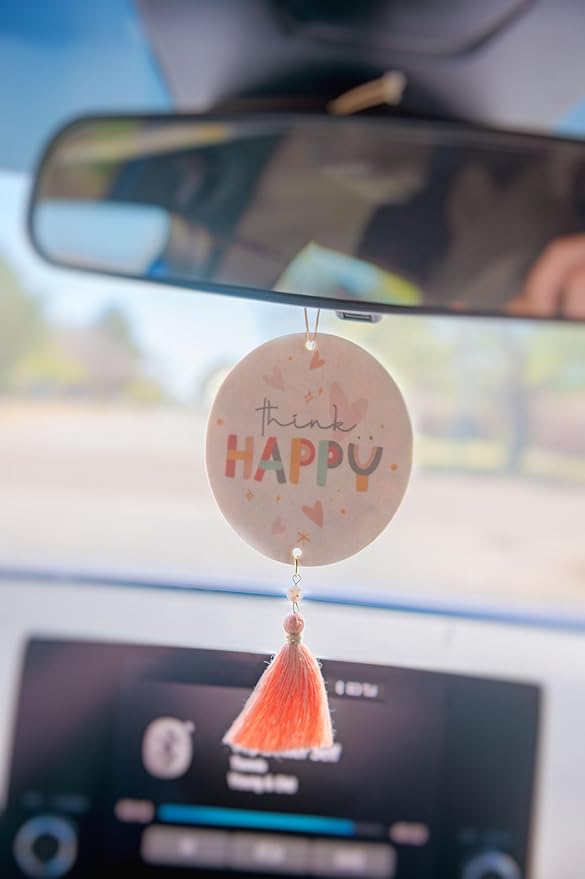 Karma, Shaped Air Fresheners, Essential Oil Diffuser for Cars, Home & Office - Colorful Decorative Hanging Air Freshener with Tassel, Space