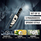 12Pcs Car Air Fresheners Horror Movie Style, Classic Character Knife Design Hanging Scent Cards for Rearview Mirror, Gothic Creepy Decor, Halloween Christmas Gift. (Horror Knife)
