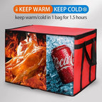 Bodaon Insulated Food Delivery Bag for Pizza Delivery, Grocery Cooler Bag, Food Warmers for Parties, Catering Supplies for Rideshare, Thermal Bags for Cold and Hot Food Carrier (Red, XXX-Large, 1-Pack