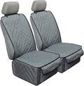 Waterproof Front Seat Cover Dog Car Seat Covers Nonslip and Full Protection with Side Flaps Fits Most Cars, Trucks, SUVs(Grey, 2Pack)