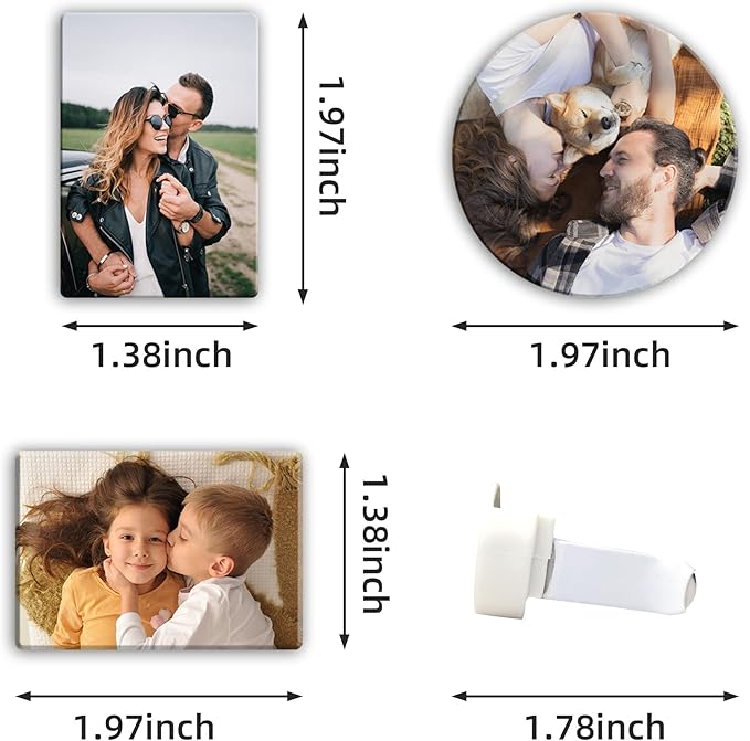 Personalized Car Air Vent Picture Clips - Custom Acrylic Photo Rhinestone Trim Car Air Freshener Vent Clips Interior Decoration