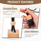 50 Pcs Hanging Car Air Freshener Car Diffuser Empty Glass Perfume Bottle Freshener Diffuser Pendant for Essential Oil Fragrance Aromatherapy Ornament (Black,Cube)
