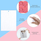 Maitys 50 Pieces Sublimation Air Freshener Blank Sheets DIY Felt Air Freshener Rectangle Fragrant Sheets with 100 Pieces Bags and Elastic Rope for Car and Home Hanging Decoration Interior Decor