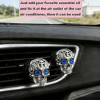 Gothic Skull Car Air Freshener Vent Clips with 2 Pads, Halloween Scented Car Accessories for Men Women, Automotive Interior Decor and Cool Car Fresheners for Men， Spooky Gift Idea-A5