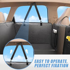 Car Seat Cover for Back Seat, 2-Pack Adjustable Elastic Straps, Heavy-Duty Nylon Replacement