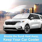 Windshield Sun Shade Custom Fit for 2022 2023 2024 2025 2026 Kia Carnival Accessories Foldable Sunshade Sun Blocker Protect Car from Sun Rays & Heat Damage Keep Car Cooler