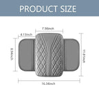 Car Center Console Cover, Leather Auto Armrest Cover with 2 Storage Bags, Universal Cars Armrest Cushion, Vehicle Interior Accessories Protector for Sedan, SUV, Truck (Gray)