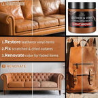 Leather Recoloring Balm with 100ml Mink Oil, Light Brown Leather Repair Kit and Scratch Remover for Furniture, Car Seats, Sofas, Dye & Restorer for Couches, Vinyl, PU, Faux