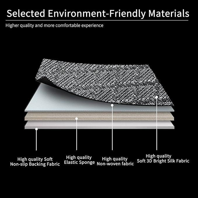 Breathable Back Seat Cover-Universal Rear Seat Mat for All Seasons,Car Rear Seat Protector with Polyester Silk Material, Non-Slip Bottom. Fits 95% of Sedans, SUVs, Vans.(Gray)