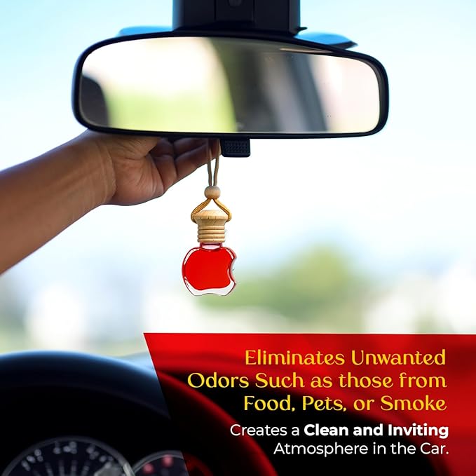 Kabod Flowers Car Air Freshener | Hanging Essential Oil Diffuser | Natural Odor Eliminator | Long-Lasting Fragrance | 10 ml