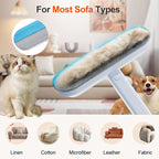 Pet Hair Removal Tool for Furniture, 3 in 1 Cat and Dog Hair Removal Tool, Suitable for Use on Furniture, Carpets, Clothing, and Bedding, Durable, Reusable, Washable, Grey, 1 Pcs