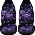 BIGCARJOB Butterfly Cat Car Seat Cover Set for Front Seat Only, Universal Fit Auto Front Seat Protector Full Set Car Interior Accessories
