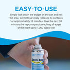 Kinzua Environmental Germ Boss Strong Odor Eliminator, Fast-Acting Cleaning & Deodorizing Fogger, Mold Bomb Fogger for Smell Control with Fresh Scent, Covers Up to 1,000 cu ft, 6 oz