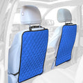 FH Group Faux Leather Seat Back Kick Protectors – 2 Pack Diamond Stitched Back Seat Protector for Driver and Passenger Seat, Waterproof, Easy to Clean