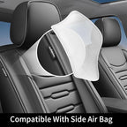 Fit Corolla Car Seat Covers for Toyota Corolla 2000-2024 2025 2026 - Upgraded Premium Waterproof & Breathable Leather, Airbag Compatible, All-Weather Seat Cushion Protector (Full Set, Black)