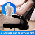 Lumbar Support Pillow for Office Chair, Gaming Chair, or Car, Memory Foam Cushion with Breathable Ventilated Mesh and Adjustable Straps for Long Lasting Back Support Ergonomic Suitable Gift