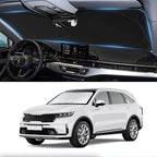 Custom Fit Sorento Windshield Sunshade for 2021-2024 2025 2026 KIA Sorento Front Window Shades Cover for Windshield Sun Visor Protector 210T Reflector Block Heat and Sun Protection Cooler Accessories