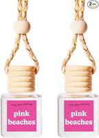 COOLGIRLCANDLES Pink Beaches Car Air Hanging Fragrance Oil Diffuser for Essential Oils, Long Lasting Car Diffuser Bottle