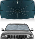 Autorder Windshield Sun Shade Umbrella for 2011-2021 Jeep Grand Cherokee Accessories,Upgraded Ice Crystal Material,Easy Setup Umbrella Sunshade for Car Windshield,100% Sun Blocking