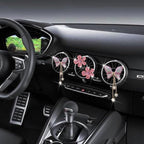 4 Pcs Pink Bling Butterfly and Daisy Car Air Fresheners Vent Clips Diffuser Vent Clip Rhinestone Diamond Decoration Car Interior Decor Cute Accessories for Women, Automotive Air Fresheners