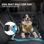6FT Heavy Duty Dog Leash for Small Medium Large Dogs, Tangle Free Reflective Dog Training Leash with Double Handle, Seat Belt Buckle & Poop Bag Holder (Blue)