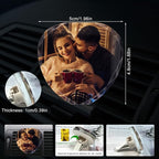 Custom Crystals Car Air Vent Clip with Photo Personalized Picture Car Air Freshener Clips Interior Car Accessories Decoration for Men Women