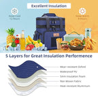 HSHRISH Lunch Box for Men, Expandable Insulated Large Lunch Bag, Heavy Duty Waterproof Leakproof Tactical Cooler Bag for Men Work Outdoor Picnic Day Trips, 24 Can/16 L, Blue
