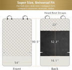 F-color SUV Cargo Liner for Dogs, Water Resistant Pet Cargo Cover Dog Seat Cover Mat for SUVs Sedans Vans with Bumper Flap Protector, Non-Slip, Large Size Universal Fit, Beige