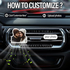 WOCOCN Personalised Car Air Freshener,Vent Clip Unique with Custom Picture,Cute&Meaning Gifts for Women,Friends,lover,Fun Driving Experience (Arcylic AA)