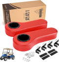 10L0L Golf Cart Rear Seat Kit Arm Rest Set with Cup Holder for Yamaha EZGO Club Car Golf Cart UV-Proof Coating Long Lasting, No Drilling Kits Include