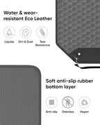 Owleys Premium Leather Car Seat Protector for Child Car Seat Cover from Dirt Scratches (Gray)