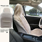 Aegis Cover Premium Australian Merino Sheepskin Car Seat Cover, Easy-Install Summer & Winter Universal Fit for SUV Truck Sedan Most Vehicles (FS-Sand)