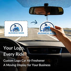 10-1000 Pcs Custom Air Fresheners with Picture - Personalized Photo/Logo/QR Code/Text, Bulk Promotional Car Gifts for Business Branding Events (A1-Logo)