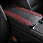 Stylish Car Center Console Cover,PU Leather Car Armrest Cover Prevent Scratches on Center Console,Universal Car Armrest Cushion Car Accessories Interior for Car SUV Truck (Burgundy)