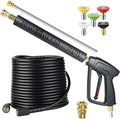 YAMATIC Pressure Washer Gun and Hose Kit, 50 FT Kink Resistant Power Washer Hose and Wand, 3/8" Swivel Quick Connector & M22-14mm Fitting Replacement for Ryobi, Simpson, Craftsman, 4000 PSI