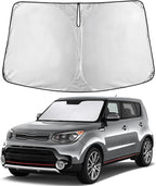 EcoNour Windshield Sunshade Compatible for Kia Soul 2014-2017 2018 2019, Sun Visor for Front Windshield & Window Sun Shade Cover, UV Heat Blocker & Protector, Car Accessories