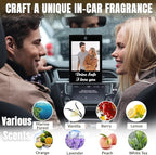 HJX Custom Air Fresheners with Picture, Double-Sided Air Freshener for Car Customized Photo Text, Personalized Meaningful Gifts for Boyfriend (Black Style)