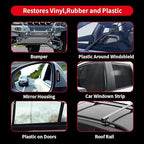 Restorer for Cars Revive Faded Plastic, Rubber Vinyl Ultimate Solution for Car Trim Restoration Protection Plastic Restorer- Ultimate Car Detailing Solution - Resists Water, UV Rays, Dirt (2.Pack)