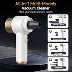 Car Vacuum Cleaner, 16000PA Mini Car Vacuum Cordless Powerful, 7 in 1 Portable Handheld Vacuum Cordless with LED Light, Dual Filters, One-Touch Empty for Pet Hair, Home, Office