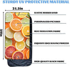 Fruit Car Window Sun Shield Citrus Orange Lemon Lime Grapefruit Slices Front Window Sun Shade Block UV Rays Sun Shade Visor Protector for Car Sedan Truck SUV Accessories 59" L x 31.5" W