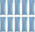 10PCS Activated Bamboo Charcoal Air Purifying Bag, Air Freshener Bag Moisture Absorber for Refrigerator Home Car, Blue