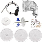 ATIE Pool Cleaner Tune Up Rebuild Kit A49 Compatible with Polaris 280, TR28P Pool Cleaner with Wheel, Tire, Drive Shaft, Turbine Bearing, All Purpoe Bag, Sweep Hose, Wheel Bearing, Tailsweep Pro