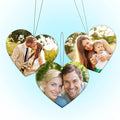 Custom Air Freshener with Picture, Personalized Car Air Freshener, Customized Double Sided Photo Air Fresheners, for Car, Wardrobe, Bathroom, Christmas Hanging Ornaments (Heart)