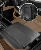 INTGET Center Console Cover for 2025 2026 Ford F150 Accessories Interior 2021 2022 2023 2024 Car Middle Arm Rest Armrest Lid Seat Cover Protector Elbow Cushion Pad (Carbon Fiber Texture, 2021-2026)