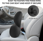 BEBAS Lumbar Support Pillow for Car, Ergonomic Memory Foam Back Cushion for Driving, Lower Back Support for Pain Relief, Lumbar Cushion for Car Seats, Office Chairs, Wheelchairs - Black