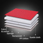 Coverado Front Seat Covers, Universal Seat Covers for Cars, Breathable Fabric&Leather Car Seat Protector, Front Car Seat Covers, Seat Covers Waterproof, Driver Seat Cover Fit for Most Cars, BlackRed