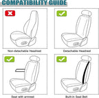 West Llama Linen Car Seat Covers-Breathable & Soft-Front Car Seat Protector Universal Fit 90% Cars,SUVs,Trucks,Diamond Pattern-1Piece,Beige