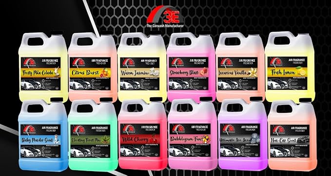 3E Car Air Freshener Concentrate – 64 oz – Professional Automotive Fragrance – Multiple Scents (Baby Powder)