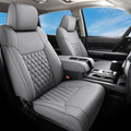 Huidasource Tacoma Front Truck Seat Covers Fit for 4th Gen Toyota Tacoma 2024-2026 All Cab SR, SR5, Limited, TRD Sport/Off-Road, Trailhunter Front Row, Nappa Leather Seat Cover (Front Pair/Gray)