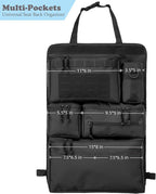 6 Pack Tactical Molle Car Seat Back Organizer - Tactical Vehicle Panel Organizer with 5 Detachable Molle Pouch,US Flag Patch and Keychain,Great Trunk Accessories for Man